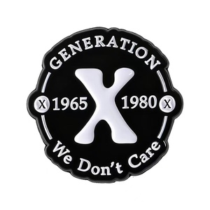 Divertido Gen <span class=keywords><strong>X</strong></span> Fruit Badge Esmalte Pins 1965-1980 No nos importan Broches de metal Bolsa Solapa Humor Joyería Regalo - Product Image 6
