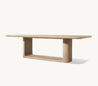 Mobilier d'extérieur moderne OSLO Ensembles de table à manger Ensemble de table à manger rectangulaire de haute qualité en bois de teck pour le jardin et chaises
