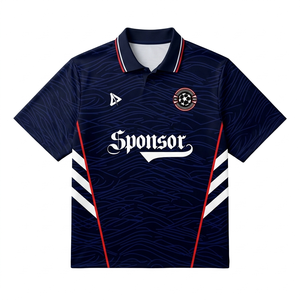 Maillot de football rétro en polyester et élasthanne, personnalisé, respirant, séchage rapide, style vintage, t-shirts de sport - Product Image 2