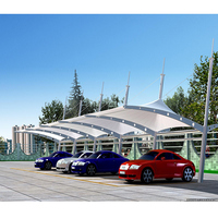 Estructura de Membrana con Armazón de Acero Directo de Fábrica, Impermeable, Resistente al Fuego y al Viento, Tamaño y Color Personalizables, Cobertizo para Estacionamiento de Autos