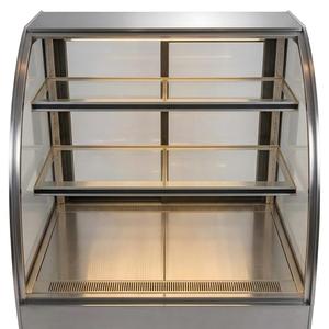 Vitrine de présentation de luxe en acier inoxydable pour boulangerie, pâtisserie, bière, boissons et aliments, avec réfrigérateur sous comptoir pour bouteilles de bière - Product Image 6