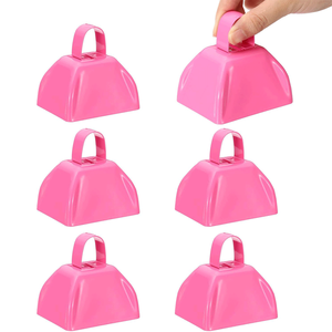 Antik 3-Inch cilalı inek çan Loud gürültü Metal el sanatları futbol spor etkinlikleri için melek temalı toplu Cowbells yapma gürültü - Product Image 1