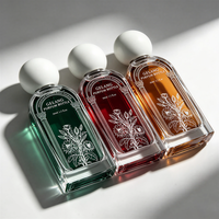 Botella de Perfume de Vidrio de 50 ml con Diseño de Columna Romana Vintage, Caja de Regalo Personalizada, Botella de Perfume Vacía con Grabado Floral, OEM ODM, Logotipo Personalizado