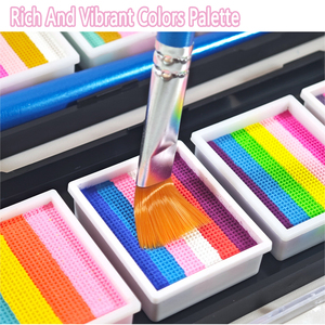 Pintura Facial y Corporal de Arcoíris con Pincel, Pintura Facial Profesional a Base de Agua <span class=keywords><strong>para</strong></span> Cosplay de <span class=keywords><strong>Halloween</strong></span> - Product Image 5