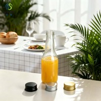 Bouteille en verre transparente vide de 235 ml pour boissons, idéale pour l'embouteillage commercial, la présentation de la marque et le stockage quotidien de liquides