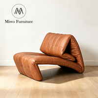 Canapé simple en cuir de style nordique moderne, fauteuil inclinable confortable et pliable pour hôtel, appartement, salle à manger, salon