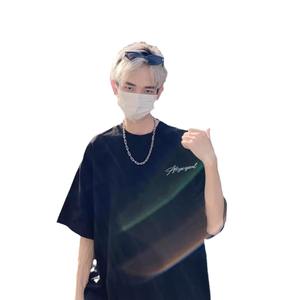 T-shirt uni pour homme, style urbain européen et américain, style garçon, blanc, à manches courtes, 100% coton, anti-boulochage - Product Image 5