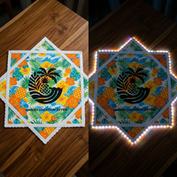 Mouchoir Flowstar personnalisé avec logo Dapo Flow Star, impression numérique réactive aux UV double face, 26'', motif Trippy Drip, tissu rotatif Flyper