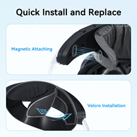 Kit de remplacement de sangle de tête confortable AMVR PSVR2 avec coussinets frontaux et arrière pour un soutien amélioré, un poids équilibré et un ajustement sécurisé