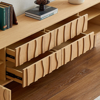Meuble TV en bois massif de noyer noir haut de gamme Table basse combinaison meubles sur pied pour la maison salon chambre utilisation