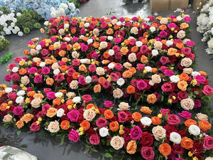 Paleta de Colores Vibrantes EG-FS-RR02, Tonos Pastel Brillantes, Rosa Intenso Artificial, Estilo Jardín, Arreglo Floral para Bodas y Fiestas - Product Image 6