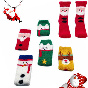 Bajo MOQ logotipo personalizado mujeres invierno esponjoso <span class=keywords><strong>dormir</strong></span> felpa calcetines lindo suave grueso cálido borroso algodón/Spandex/poliéster Color personalizado - Product Image 4