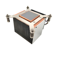 COOLSERVER LGA2011 CS-2011-2U6CA-S Boîtier d'ordinateur Refroidisseur d'air CPU Silencieux Ventilateur en cuivre et aluminium à double roulement à billes Radiateur 95W 12V