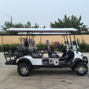 Voiture de golf électrique de haute qualité, blanche, 6 places, pour la chasse, prix de gros disponibles, batterie au lithium, moteur 7KW - Product Image 3