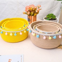 Livraison gratuite de gros paniers ovales en corde tressée petit panier pour enfants bébé chien jouet cadeaux