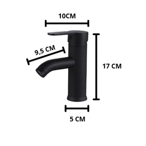 Rubinetto per Lavabo in Acciaio Inox 304 Nero, Miscelatore Monocomando per Bagno con Cartuccia in Ceramica e Design Aeratore - Product Image 2