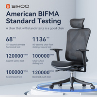 Sihoo M18C chaise réglable 4D accoudoir ergonomique chaise de bureau en maille dossier à 4 positions personnel chaises de bureau en gros