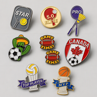 Badge de revers personnalisé en métal émaillé souple – Football, Basketball, Tennis, Volleyball, Badminton – Vente en gros – Créez votre propre logo – Pin's sportif
