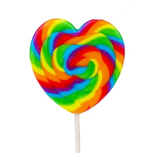 Mintas en forma de corazón rojo, piruleta de caramelo de remolino, dulce, corazón de amor grande - Product Image 6