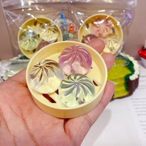 Mini Simulation Dumpling Squishy Keychain Kawaii Steamed Bun in Steamer Fidget Toy Soft <b>Stress</b> Relief Toy for Backpack Charm - Product Image 2