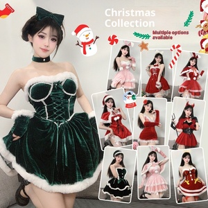 HESPER Nuevo Disfraz Sexy de Gato Navideño Japonés Coreano, Lindo Traje de Navidad, Vestido de Poliéster Dulce con Tirantes para Año Nuevo - Product Image 1