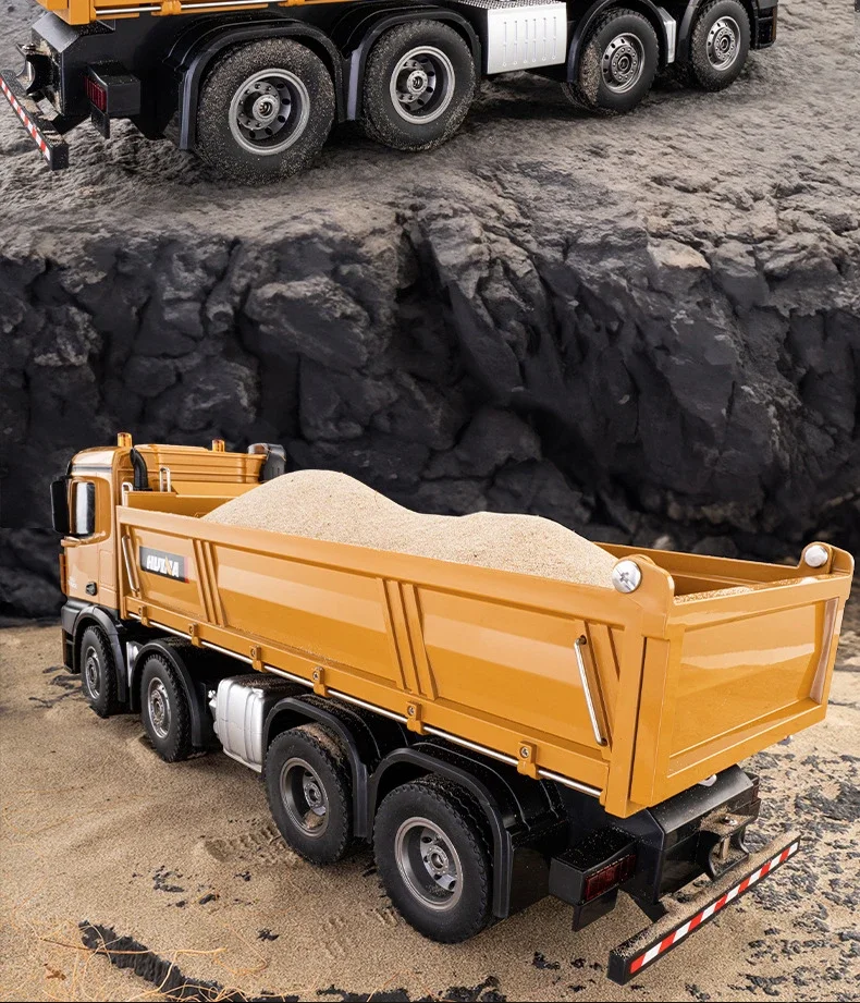 Huina1536合金大型ダンプトラック1/14スケール12ChMetal大型8輪