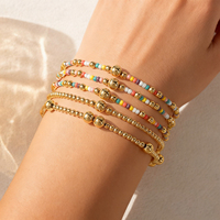 Ensemble de bracelets Go2boho en perles dorées et colorées, bijoux empilables élégants pour femmes, accessoires de mode bohème minimalistes
