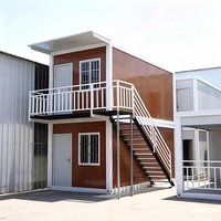 Maison conteneur modulaire démontable en acier galvanisé pour salle de réunion de bureau, design moderne pour bâtiment de bureaux et logement