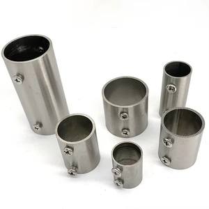 Connecteur de tube de tête de lit en acier inoxydable moulé sous pression, support de tringle de penderie, à surface satinée 1 - Product Image 2