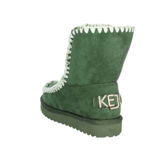 Bottines basses pour femme Kejo KJ7101SD en daim vert, bottines chaudes d'hiver - Product Image 2