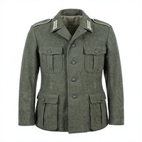 Tunique d'hiver pour homme, style allemand de la Seconde Guerre mondiale, 100% laine, manches longues, veste OEM personnalisée, uniforme historique réversible, coupe-vent