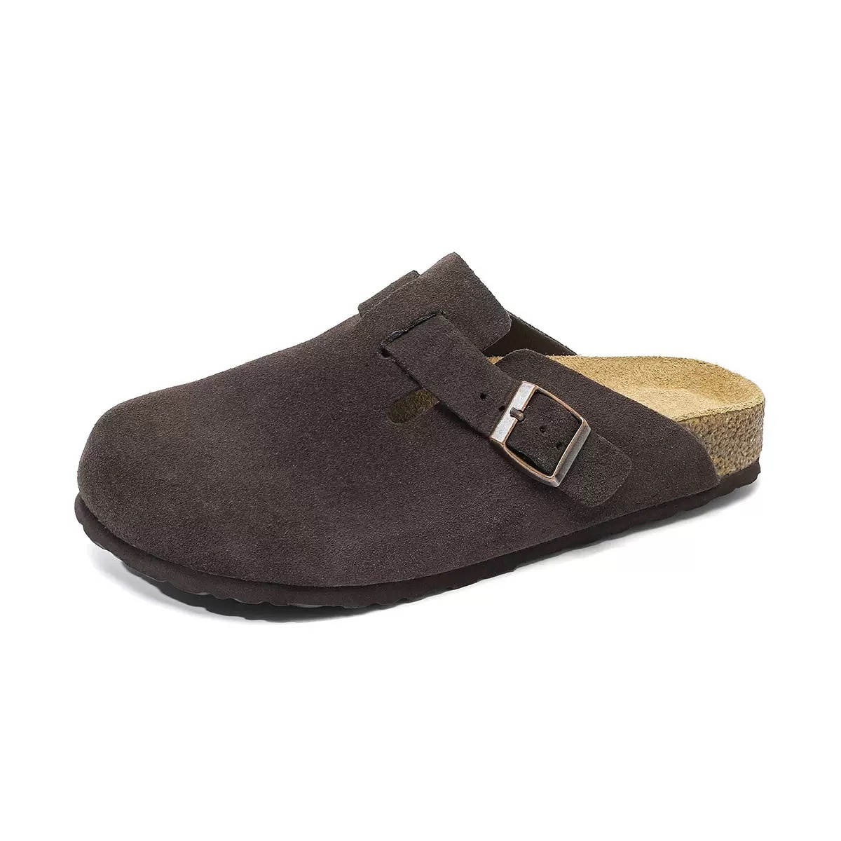 Brown suede