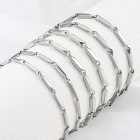 Collier en chaîne à maillons facettés en acier inoxydable, chaîne torsadée polie, bijoux pour hommes