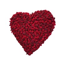2m Roter Seiden-Blumenbogen in Herzform mit Ständer, Handgefertigt, Realistische Rosen-Kulisse für Hochzeiten & Muttertag Bühnendekoration