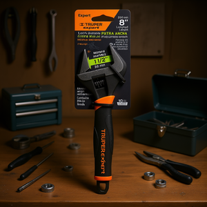 Llave Inglesa Ajustable de 8 Pulgadas con Mordazas Anchas, Acero al Cromo Vanadio, Agarre Cómodo Antideslizante, Grado Industrial, 15 Grados de Desplazamiento - Product Image 2