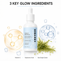 Sérum pour la peau à la vitamine C, acide ascorbique, niacinamide, acide hyaluronique, vitamine E, formule antioxydante pour le soin du visage