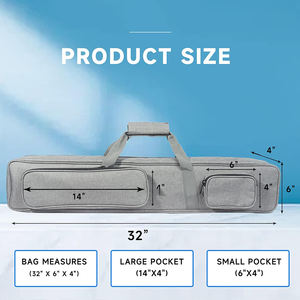 Free sample Pool Cue Case 4x5, Pool Stick Carrying Case Holds 4 Butts and 5 Shafts, <b>Billiard</b> Cue Bag with 14Pockets - Product Image 5