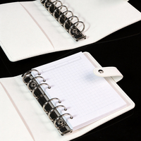 Geringe Mindestbestellmenge Maßgefertigter 6-Ring-Ordner Hardcover PU-Leder Tagebuch Notizbuch-Einband von Druckerei