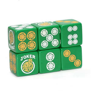 Tùy Chỉnh In Ấn 16Mm Sáu Mặt Màu Dice Tùy Chỉnh D6 <span class=keywords><strong>Cube</strong></span> Tùy Chỉnh Acrylic Khắc Logo Mahjong Dice Cho Bàn Trò Chơi - Product Image 6