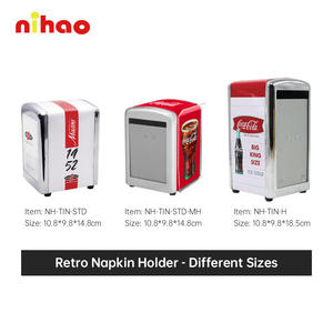 NIHAO - Caja de Metal para Servilletas, Contenedor de Servilletas de Lata, Precio Competitivo al por Mayor, Caja de Almacenamiento Rectangular para Servilletas de Hotel de Lujo - Product Image 2