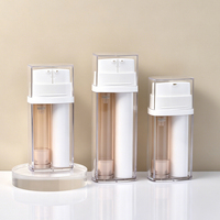 Échantillons Gratuits 10ml 15ml Tube Cosmétique à Double Paroi Pompe Plastique Sérum Hydratant Essence Lotion Flacon Sous Vide