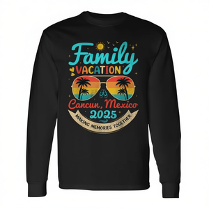 Camiseta de Manga Larga para Vacaciones Familiares en Cancún, México 2025, Creando Recuerdos Juntos - Product Image 2