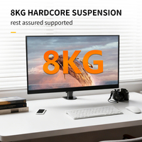 Bras de moniteur unique personnalisé Khcoohoo avec ressort à gaz, support pour écrans de 27 pouces, service OEM/ODM, montage ergonomique sur bureau, acier allié en stock