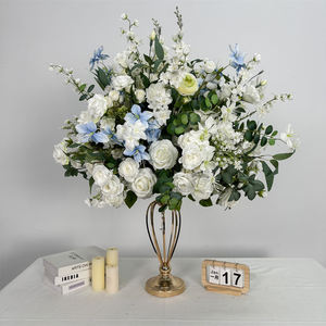 Boule de fleurs artificielles en soie rose, centre de table, vente en gros, rosemorning - Product Image 1