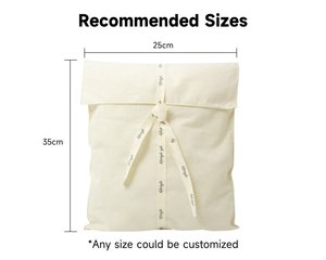 Có thể tái chế Hữu Cơ bông vải phong bì Pouch với tùy chỉnh Ribbon logo bông phong bì cho quần áo Giày Túi Xách đóng gói - Product Image 4