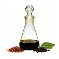 Extrait liquide naturel de capsaïcine non-OGM à base de plantes, résine de piment pour sauces piquantes et applications savoureuses (étiquette claire) – Bouteille/Fût