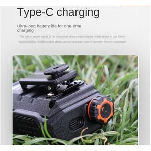 Mini microphone portable <span class=keywords><strong>K</strong></span>-Head Type-C pour radios SENHAIX 8800 <span class=keywords><strong>8600</strong></span> QUANSHENG UV-K5 BaoFeng avec éclairage SOS rouge et bleu et son fort - Product Image 4