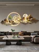 Horloge murale décorative de luxe en porcelaine cristalline avec rétroéclairage LED, tableau mural pour salon