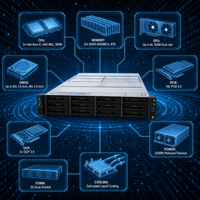 Servidor en Rack WR5228 G3 2U, Doble Xeon de 4ª y 5ª Generación, hasta 128 Núcleos, DDR5, PCIe 5.0, Computación HPC, Probado