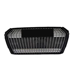 Audi A4 B9 A4L RS4 grille mesh diperbarui untuk 2017 2018 2019 Radiator bintang penuh kisi bumper depan